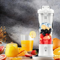 600ml Portable Multi - Function Juicer Large - Capacity Fruit Mixer 2000mAh USB Rechargeable Electric Smoothie Juicer Mini Mixer - WAREHOUSE SHOP