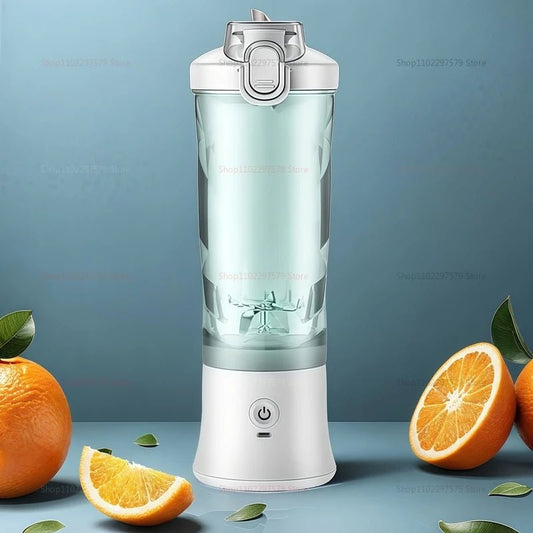 600ml Portable Multi - Function Juicer Large - Capacity Fruit Mixer 2000mAh USB Rechargeable Electric Smoothie Juicer Mini Mixer - WAREHOUSE SHOP