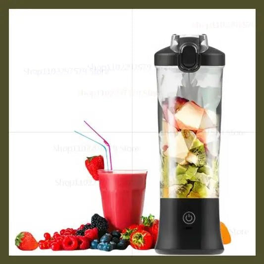 600ml Portable Multi - Function Juicer Large - Capacity Fruit Mixer 2000mAh USB Rechargeable Electric Smoothie Juicer Mini Mixer - WAREHOUSE SHOP