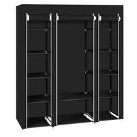 69" Portable Clothes Closet Wardrobe Storage Organizer with Non - Woven Fabric Quick and Easy to Assemble Extra Strong and Durable - WAREHOUSE SHOP