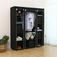 69" Portable Clothes Closet Wardrobe Storage Organizer with Non - Woven Fabric Quick and Easy to Assemble Extra Strong and Durable - WAREHOUSE SHOP