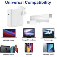 87W USB C Type C Fast Charger Power Adapter Compatible With Book Pro Uk Plug - WAREHOUSE SHOP