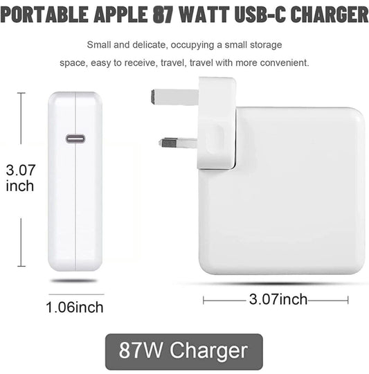 87W USB C Type C Fast Charger Power Adapter Compatible With Book Pro Uk Plug - WAREHOUSE SHOP
