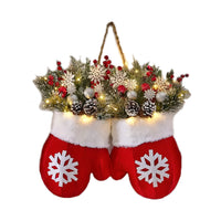Whimsical Christmas Glove Wreath – Festive Holiday Decor