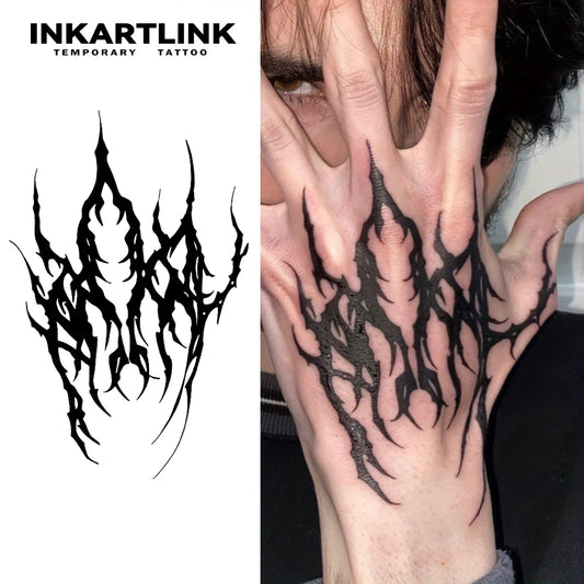 Temporary tattoos on hand, birthday decorations, party favors，mehndi design，fake tattoos，tatuajes temporales para hombres