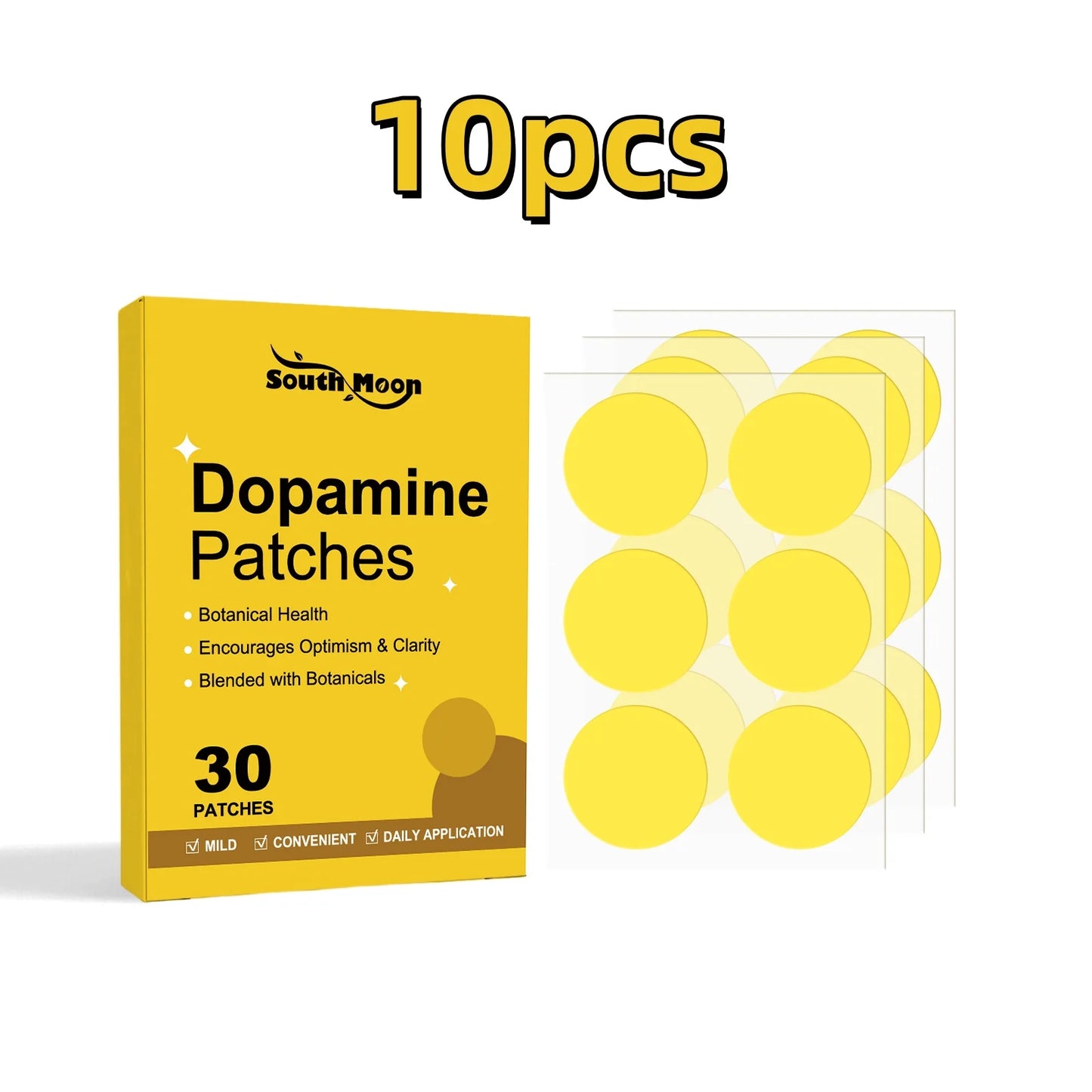 South Moon Dopamine Patch 30pcs - Energy Boost & Anxiety Relief