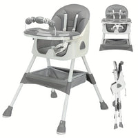 Upgrade Liggend Baby Eetstoel Multi-Functionele Opvouwbare Kindereetstoel 6 Maanden ~ 6 Jaar Oude Babyvoederstoel Met Wielen