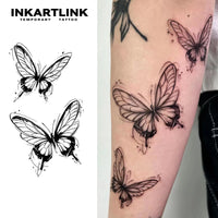 Butterfly Temporary Tattoo,Lasts To 15 Days New Technology Magic Waterproof Semi Permanent Sticker.