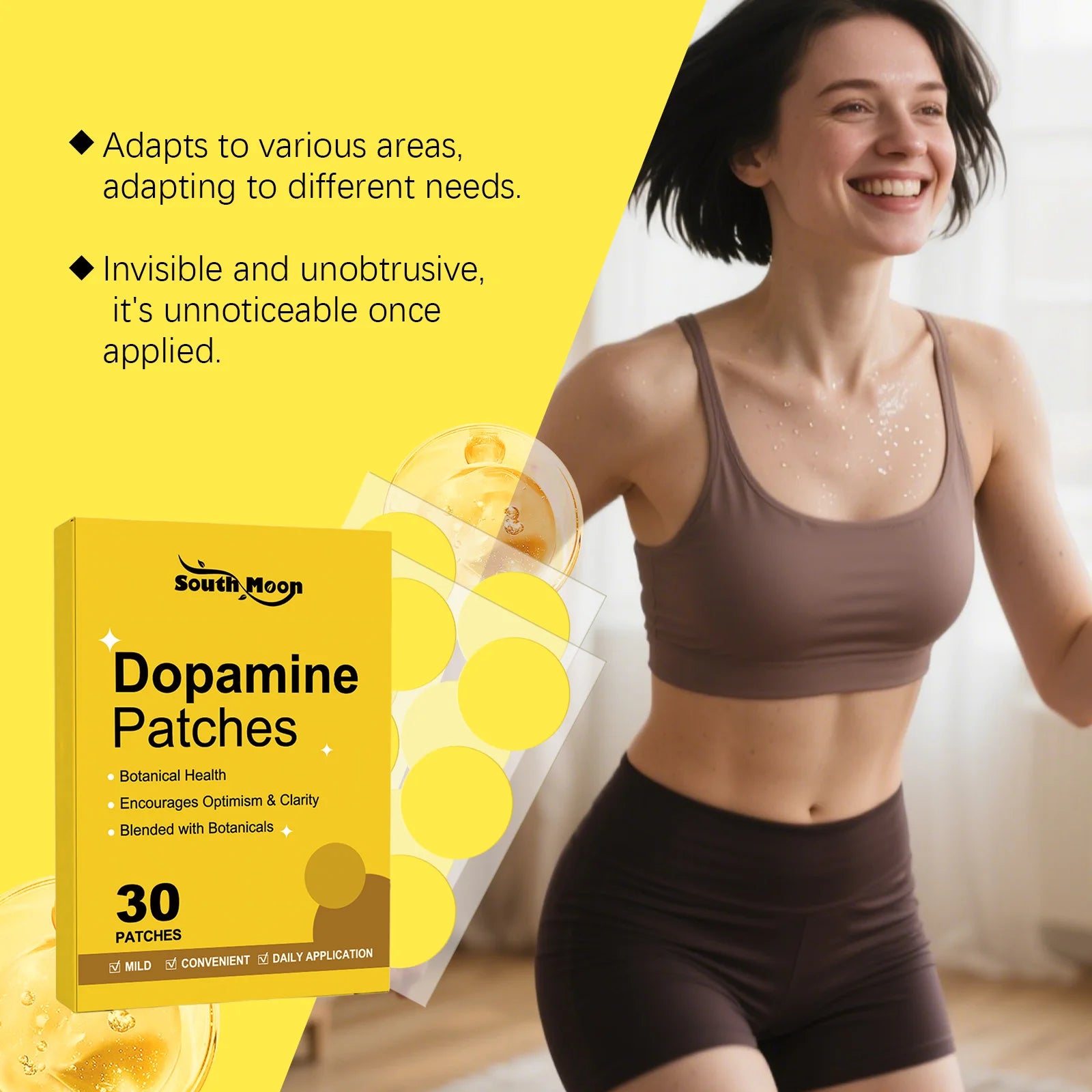 South Moon Dopamine Patch 30pcs - Energy Boost & Anxiety Relief