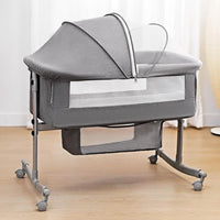 3-in-1 Baby Crib & Playpen — Bedside Cot with Mosquito Net 0-3Y