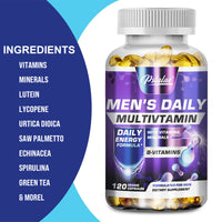 Men's Multivitamin 120 Capsules - Energy Endurance Heart & Brain Health