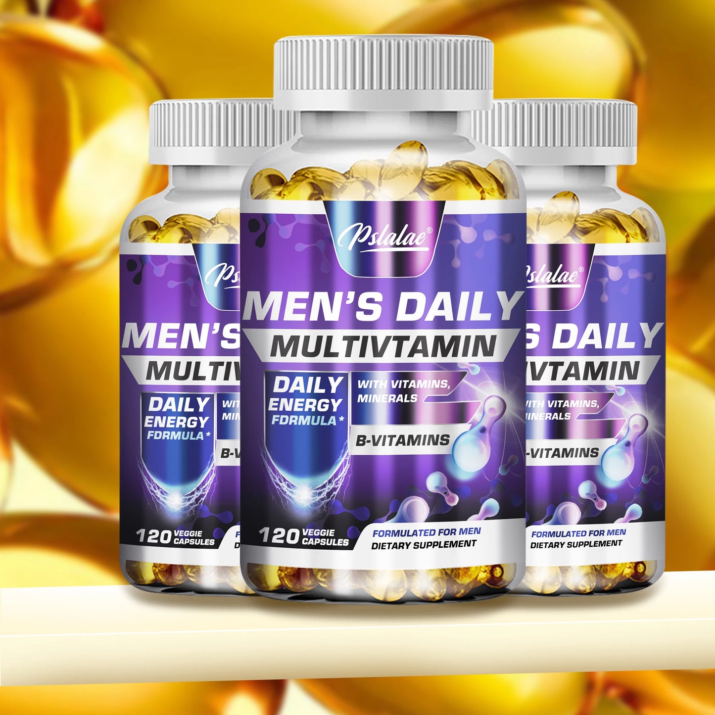 Men's Multivitamin 120 Capsules - Energy Endurance Heart & Brain Health