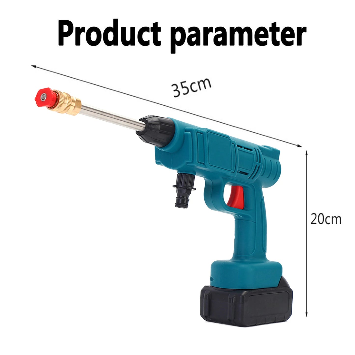 Makita 18V Cordless Pressure Washer 30Bar 1000W IPX5 Waterproof Car Truck Motorcycle Cleaner CE Certified with 4 Quick-Connect N