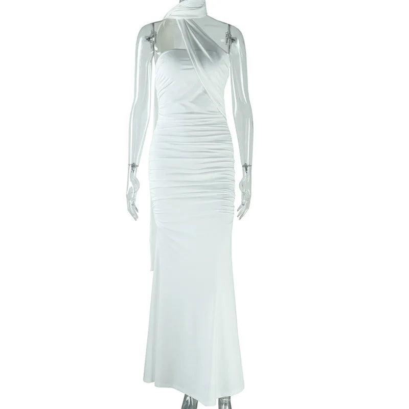 Color Dress Ribbon styled, Split Open Back women Dress.