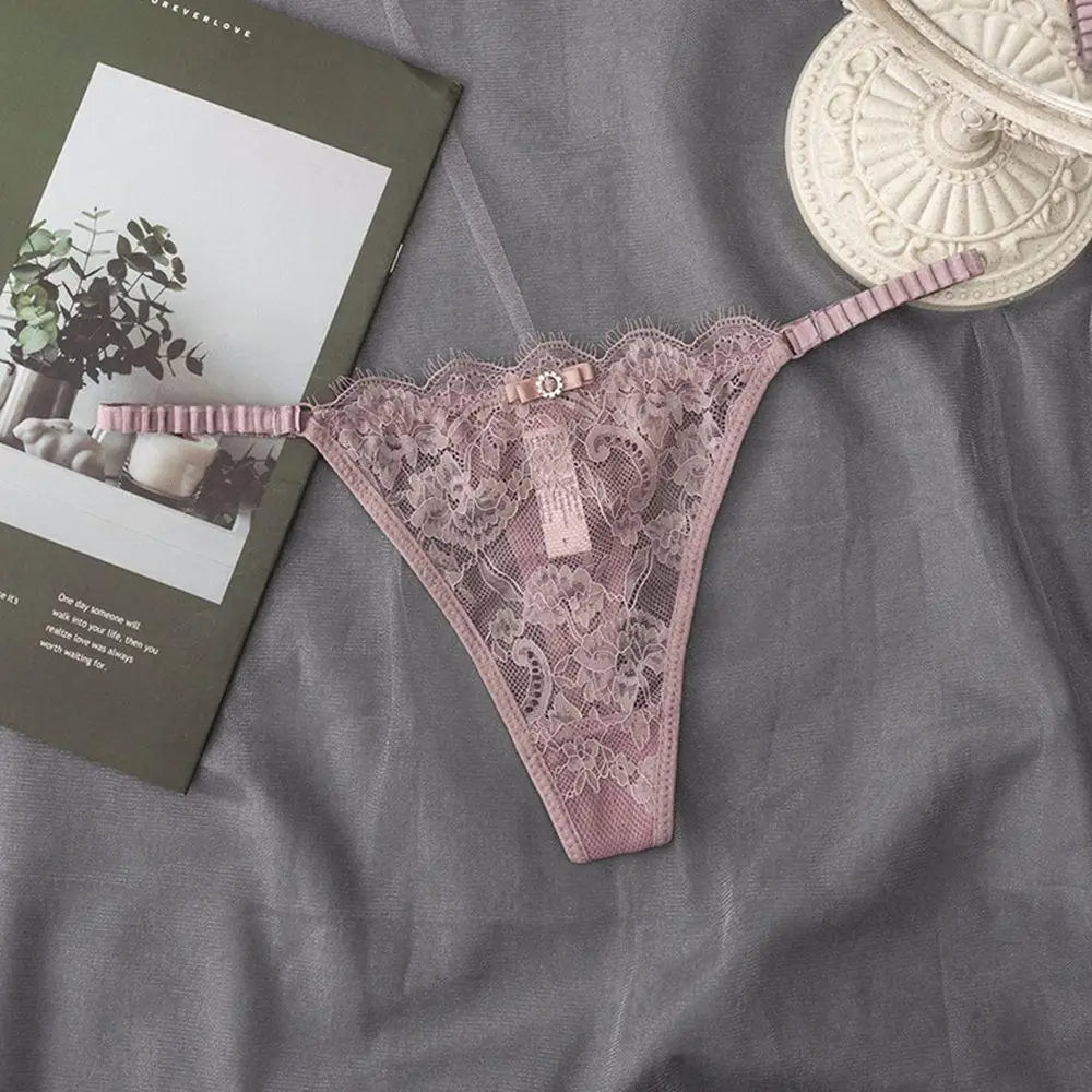 Sexy Underpant, Low Waist Girls. Panties, Flower G-strings, Female Briefs Lace Thong.