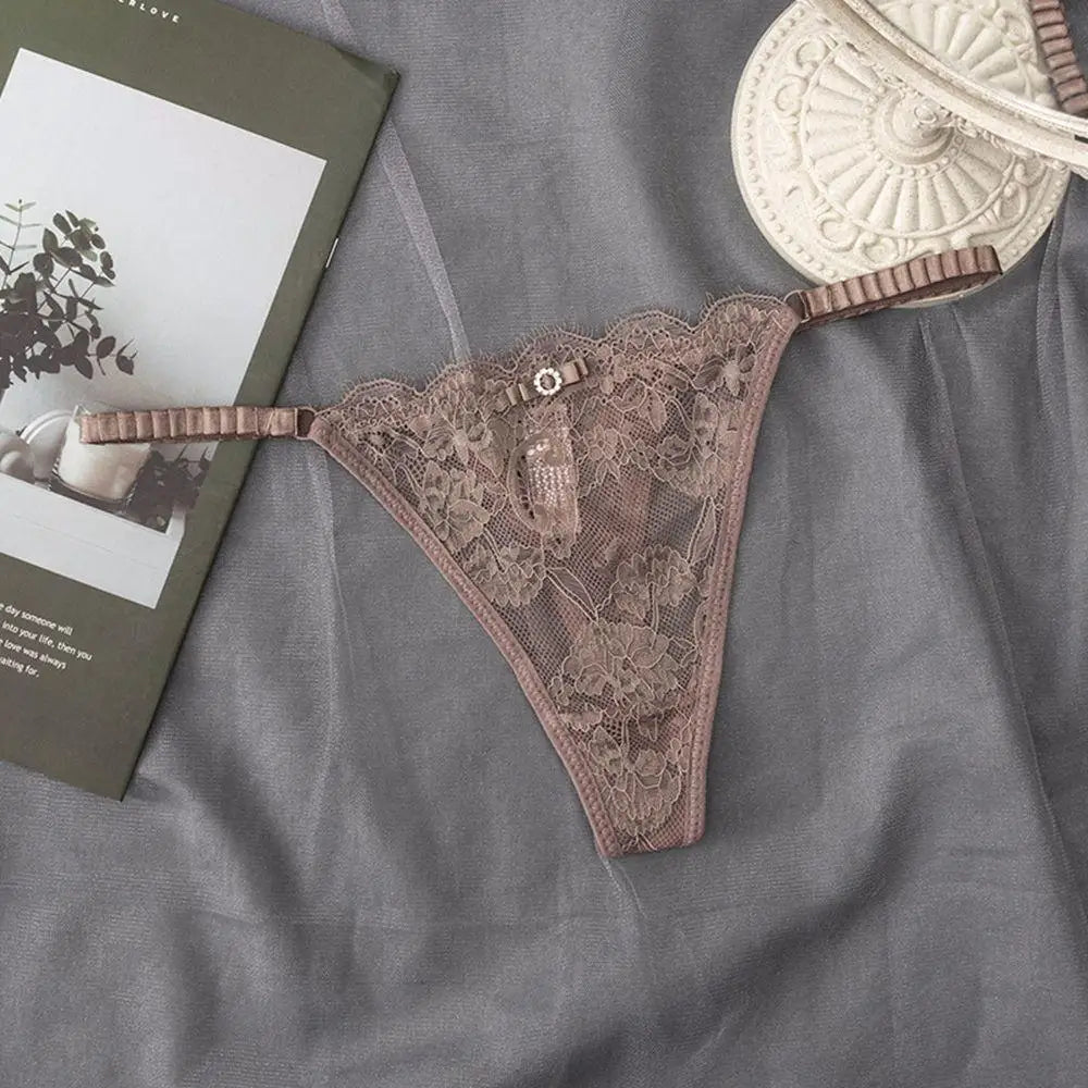 Sexy Underpant, Low Waist Girls. Panties, Flower G-strings, Female Briefs Lace Thong.