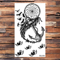 Black Scorpion Temporary Tattoos For Adults Men Realistic Dragon Wolf Tiger Thorns Fake Tattoo Sticker Hand Leg Tatoos Creative
