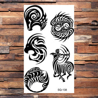Black Scorpion Temporary Tattoos For Adults Men Realistic Dragon Wolf Tiger Thorns Fake Tattoo Sticker Hand Leg Tatoos Creative