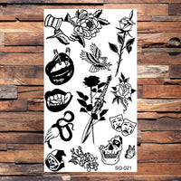 Black Scorpion Temporary Tattoos For Adults Men Realistic Dragon Wolf Tiger Thorns Fake Tattoo Sticker Hand Leg Tatoos Creative