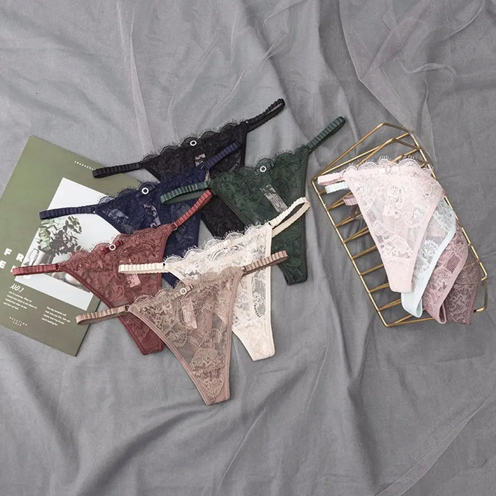Sexy Underpant, Low Waist Girls. Panties, Flower G-strings, Female Briefs Lace Thong.
