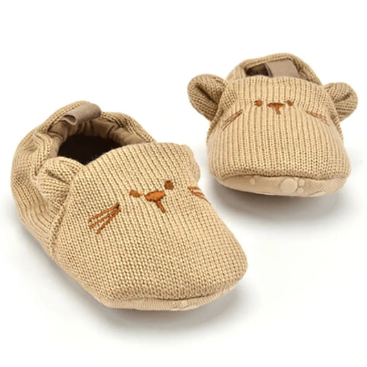 Adorable Infant Slippers Toddler Baby Boy Girl Knit Crib Shoes Cute Cartoon Anti-slip Prewalker Baby Slippers WAREHOUSE SHOP