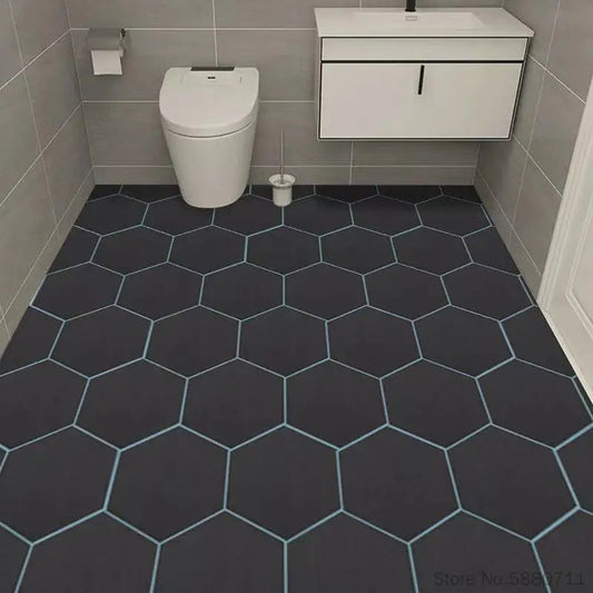 Thicken Floor Stickers Self-adhesive Waterproof Bathroom Floor Stickers Non-slip Home Wallpaper Wear-resistant Kitchen PVC WAREHOUSE SHOP