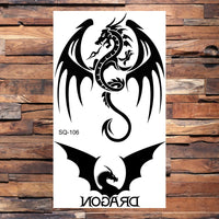 Black Scorpion Temporary Tattoos For Adults Men Realistic Dragon Wolf Tiger Thorns Fake Tattoo Sticker Hand Leg Tatoos Creative