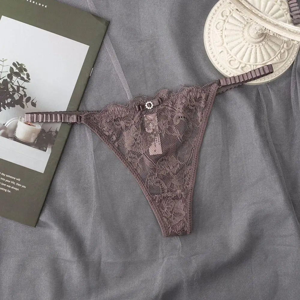 Sexy Underpant, Low Waist Girls. Panties, Flower G-strings, Female Briefs Lace Thong.