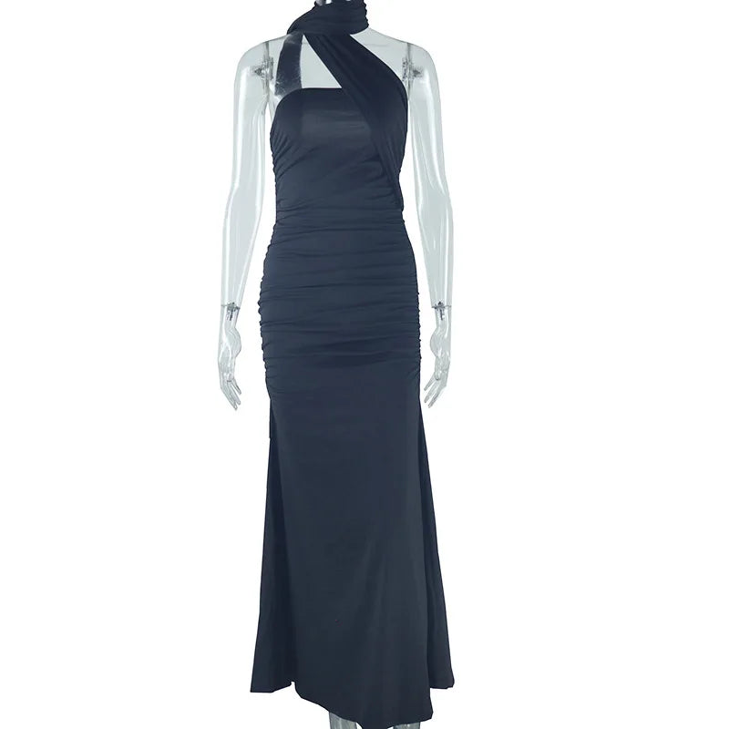 Color Dress Ribbon styled, Split Open Back women Dress.