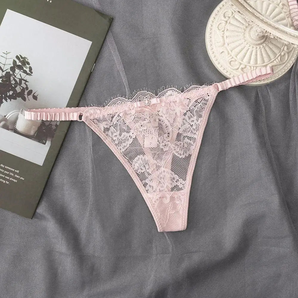 Sexy Underpant, Low Waist Girls. Panties, Flower G-strings, Female Briefs Lace Thong.