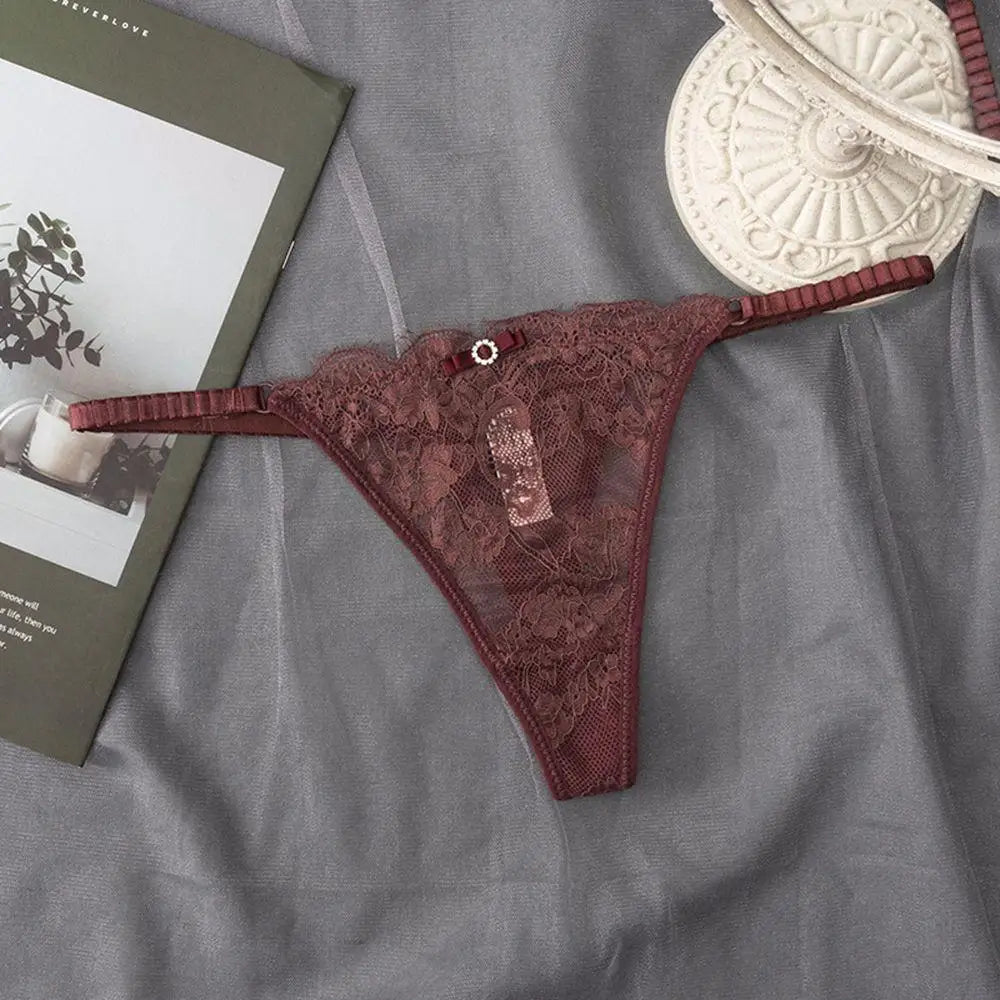 Sexy Underpant, Low Waist Girls. Panties, Flower G-strings, Female Briefs Lace Thong.