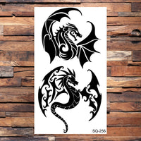 Black Scorpion Temporary Tattoos For Adults Men Realistic Dragon Wolf Tiger Thorns Fake Tattoo Sticker Hand Leg Tatoos Creative