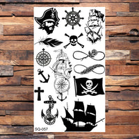 Black Scorpion Temporary Tattoos For Adults Men Realistic Dragon Wolf Tiger Thorns Fake Tattoo Sticker Hand Leg Tatoos Creative