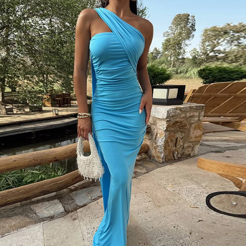 Color Dress Ribbon styled, Split Open Back women Dress.