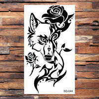Black Scorpion Temporary Tattoos For Adults Men Realistic Dragon Wolf Tiger Thorns Fake Tattoo Sticker Hand Leg Tatoos Creative