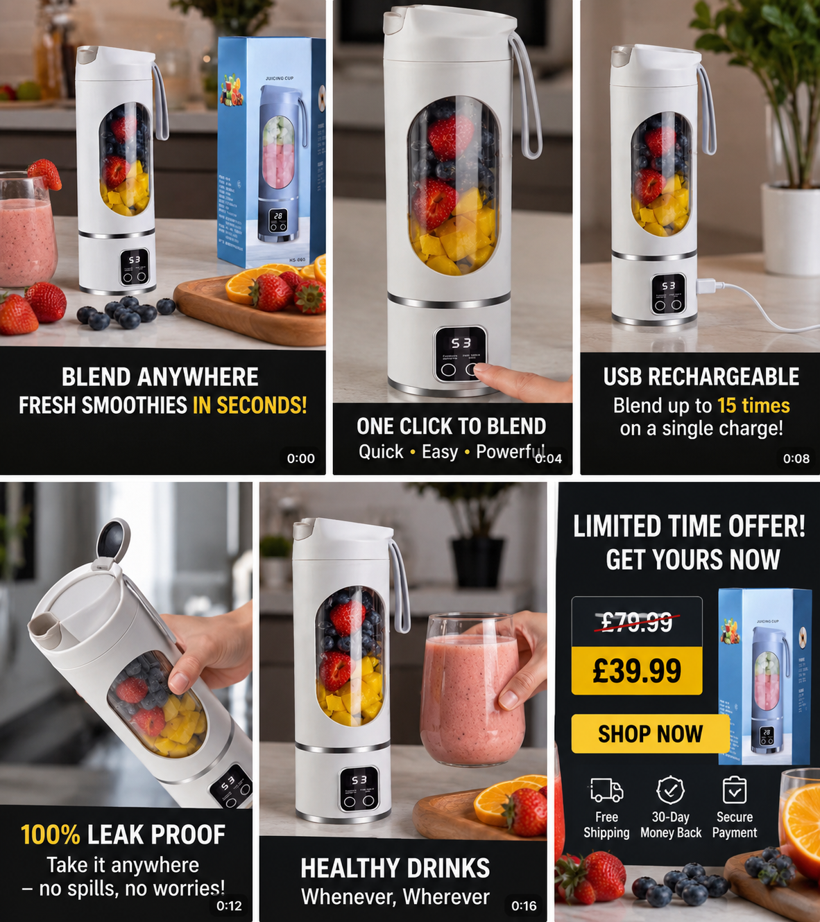 BlendGo Pro — Portable USB Blender