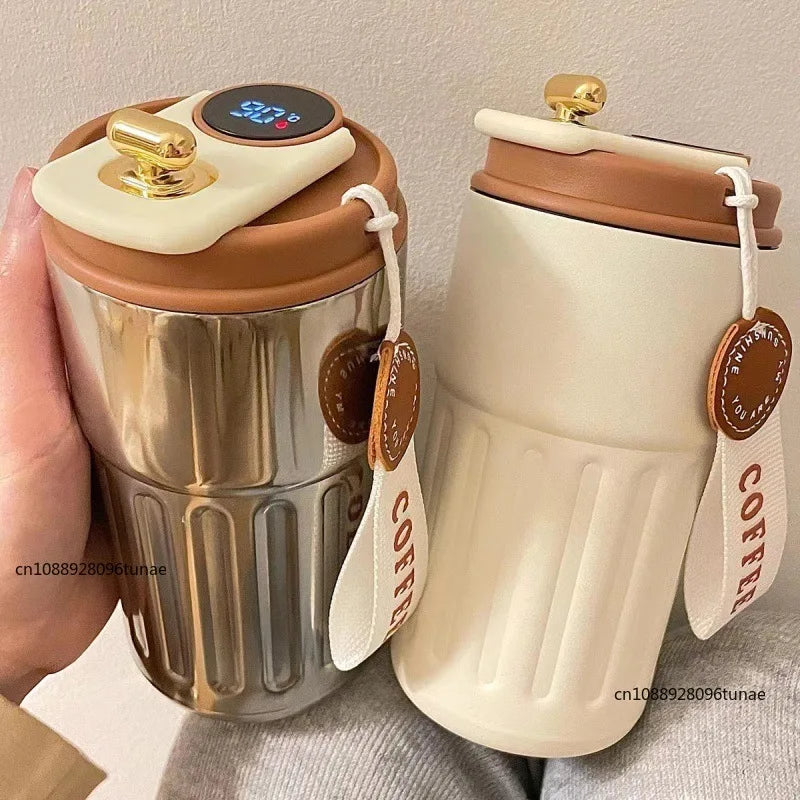 Smart LED Coffee Mug – 450ML Insulated Thermal Bottle