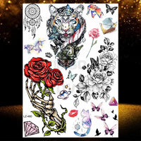 Chicano Bandit Mexico Temporary Tattoos For Men Women Fake Car Nun Tattoo religion Stickers Realistic Back Waterproof Tatoos