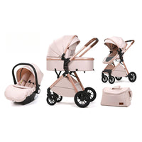 Luxurious High-view Children's Stroller That Can Sit and Lie Down on The Baby's Two-way Baby Stroller