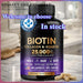 Biotin Capsules Contain Collagen and Vitamin B2, B3, B6 & B7 for Women Men Hair Care Supplements Skin & Nails Support 60 Pieces
