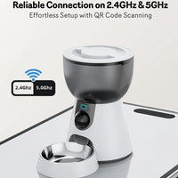 Smart Pet Feeder with Camera & WiFi Control - 4L