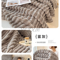 Striped Flannel Blanket – Cozy Bed Sheet & Sofa Throw
