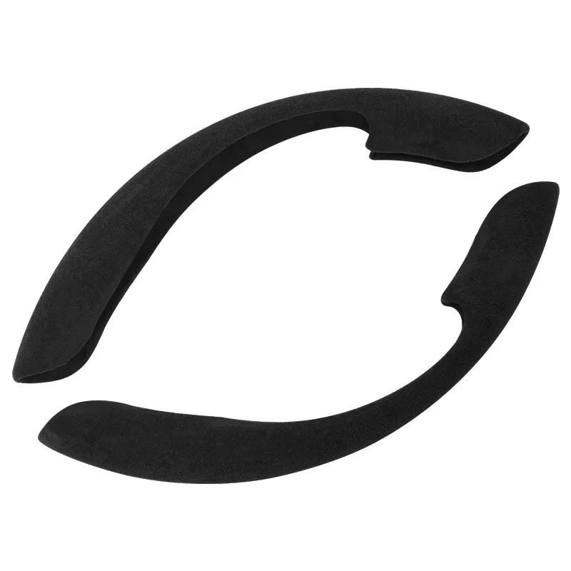 1pair Universal Suede Leather Car Steering Wheel Cover. Non-slip Card Cover Suitable for 14.5-16 Inches of Automotive Supplies.