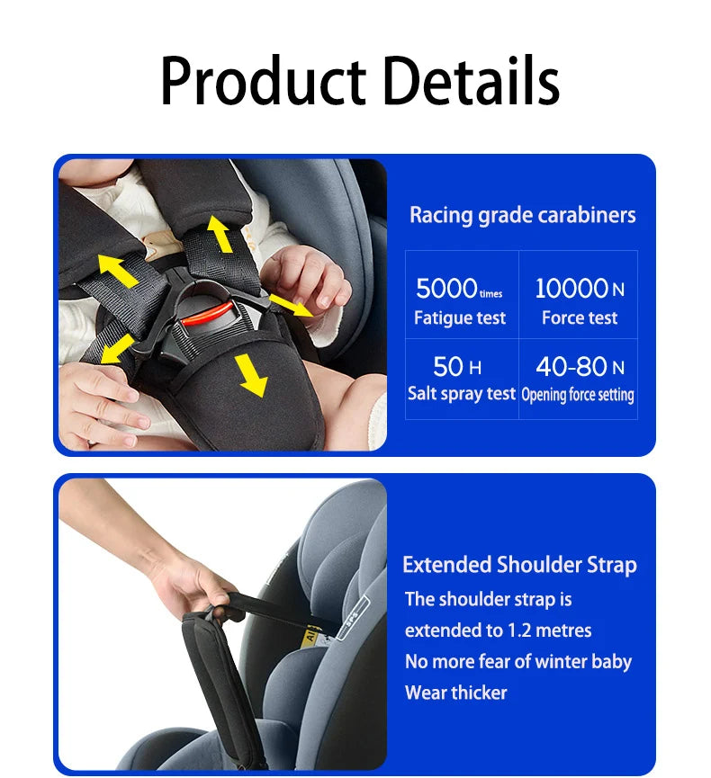 Baby Car Seat ISOFIX car seat Infant Safety Car Seats Child Safety Convertible Child Safety Car Seats 360° Rotatable ECE R129