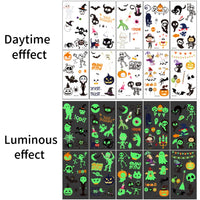 Luminous Temporary Tattoos Stickers UV Glow Fluorescent in the Dark For Body Face Tattoo Stickers Party Accessorie Props