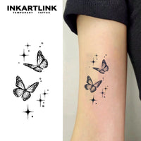 Butterfly Temporary Tattoo,Lasts To 15 Days New Technology Magic Waterproof Semi Permanent Sticker.