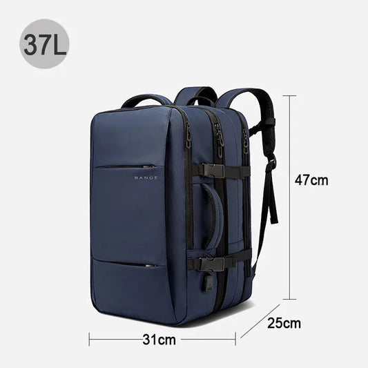 Stylish BANGE Travel Backpack – Business Laptop Backpack 17.3” Expandable, Waterproof, USB Charging, Large Capacity WAREHOUSE SHOP