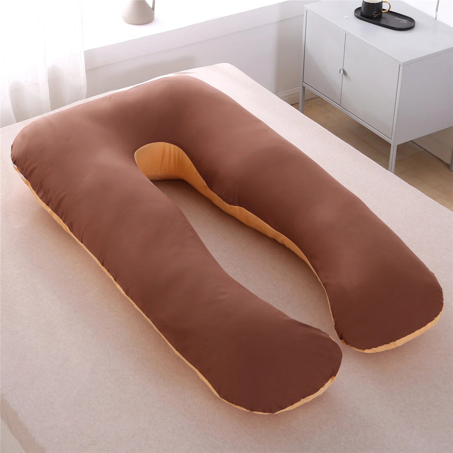 U-Shape Pregnancy Pillow — Full Body Maternity Support Cushion