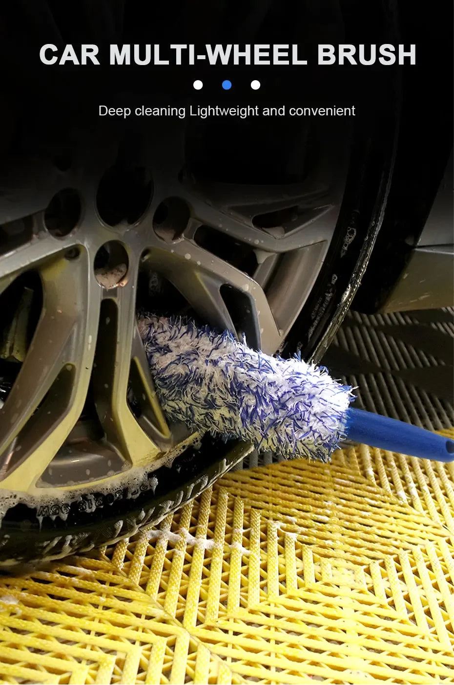 Car Tire and Rim Cleaning Brush Portable.