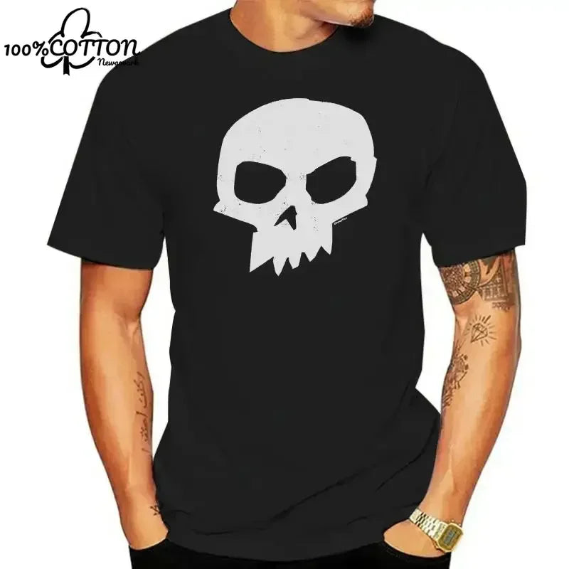 LE Cotton Toy Story Sid Distressed Skull Black Men's T-Shirt NewTops wholesale Tee custom Environtal printed Tshirt